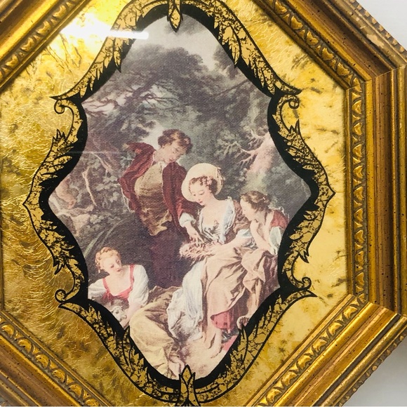 Vintage Gold Wood Glass Framed Prints Baroque Victorian - Picture 4 of 16